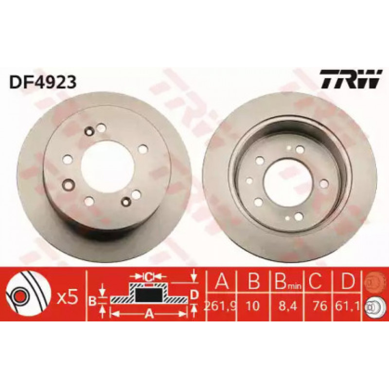 Тормозной диск TRW DF4923