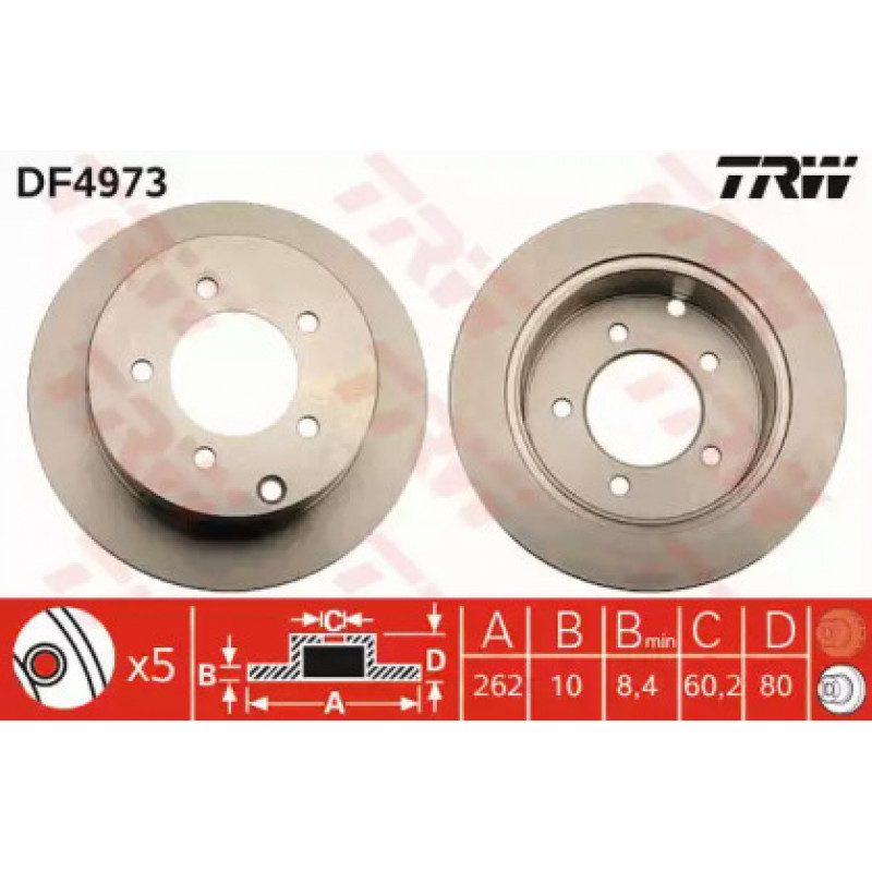 Тормозной диск TRW DF4973