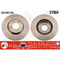 Тормозной диск TRW DF4974S