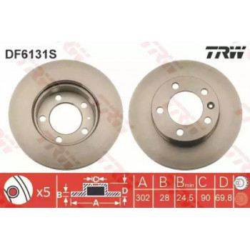 Тормозной диск TRW DF6131S