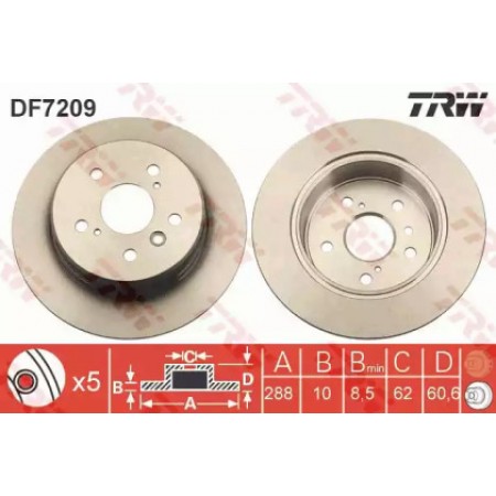 Тормозной диск TRW DF7209