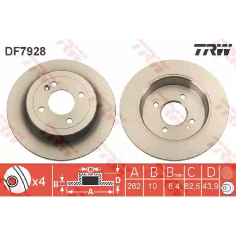 Тормозной диск TRW DF7928