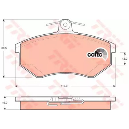 Тормозные колодки TRW GDB1048