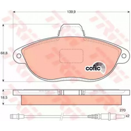 Тормозные колодки TRW GDB1216