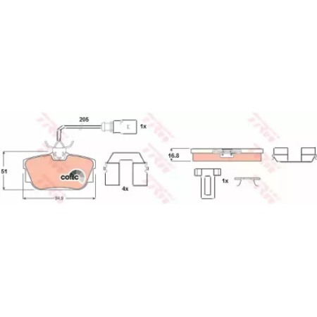 Тормозные колодки TRW GDB1369