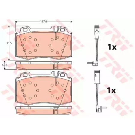 Тормозные колодки TRW GDB1543