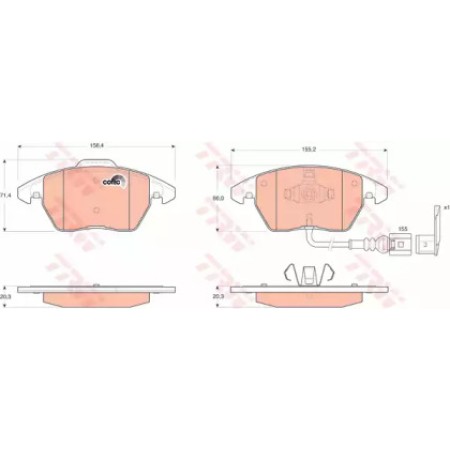 Тормозные колодки TRW GDB1550