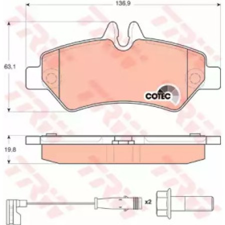 Тормозные колодки TRW GDB1697