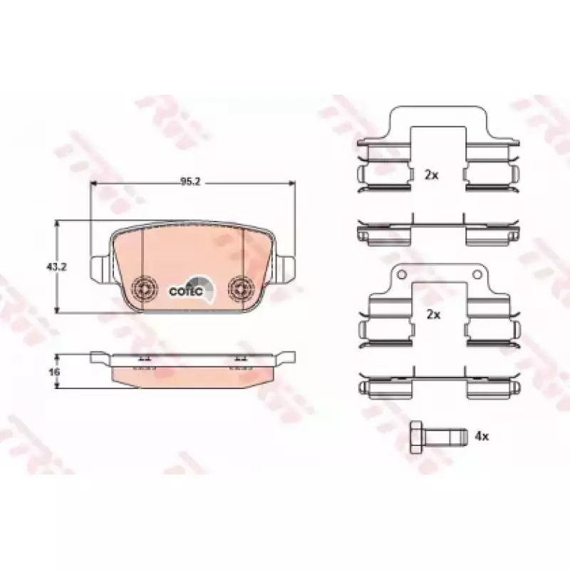 Тормозные колодки TRW GDB1708