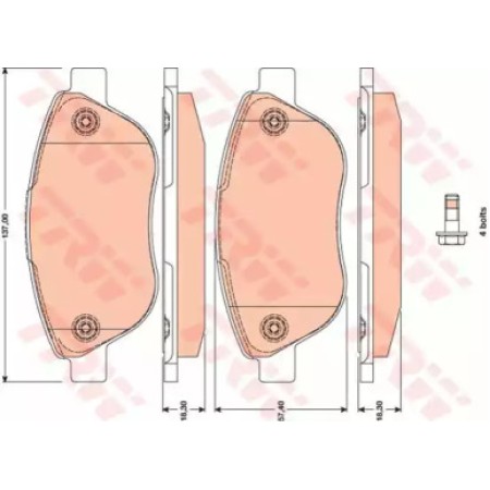 Тормозные колодки TRW GDB1750