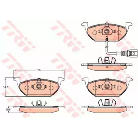 Тормозные колодки TRW GDB2108