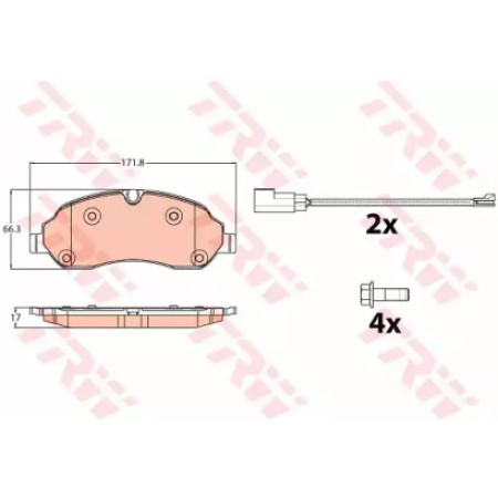 Тормозные колодки TRW GDB2117