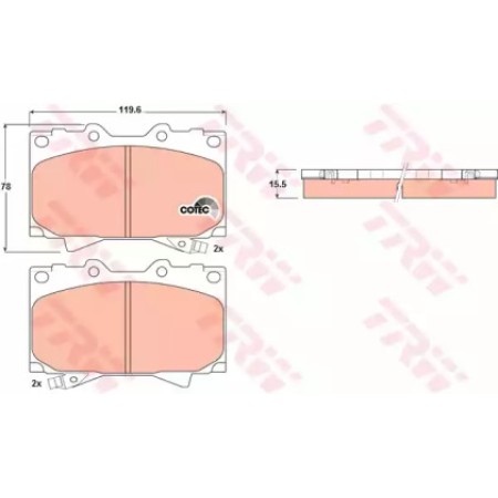 Тормозные колодки TRW GDB3197