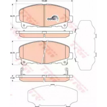 Тормозные колодки TRW GDB3477