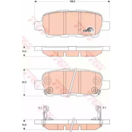 Тормозные колодки TRW GDB3507