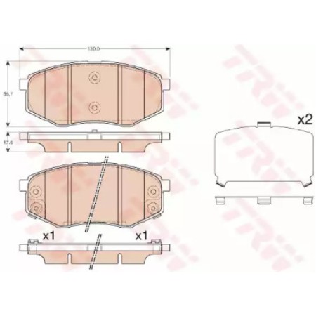 Тормозные колодки TRW GDB3553