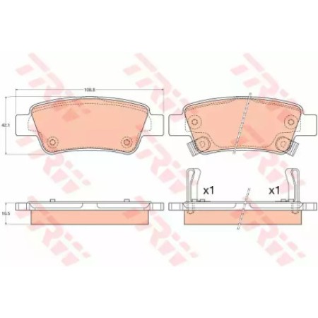 Тормозные колодки TRW GDB3576