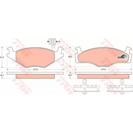 Тормозные колодки TRW GDB454