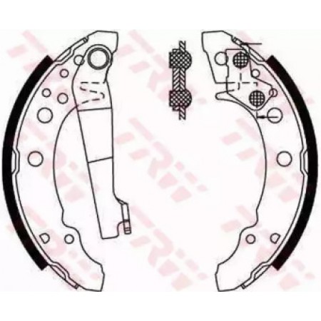 Тормозные колодки барабанные TRW GS8166
