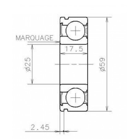 Подшипник КПП Renault Kangoo 08- (24.7x59x17.25) AB 41386