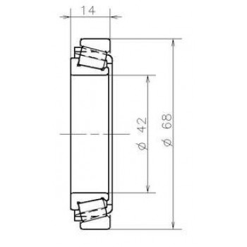 Подшипник КПП Renault Kangoo 98-/(42x68x14/10.5/14) EC.12238