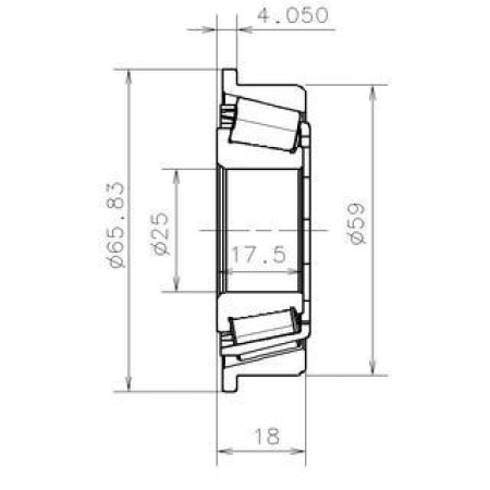 Подшипник КПП Renault Master II (59x25x18), перв./втор. вал, JR5 EC.12567.H206