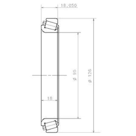 Подшипник КПП Renault Trafic II/Master II (95x126x18.05), перед. диференциал, AD8 EC.12606.S01.H106