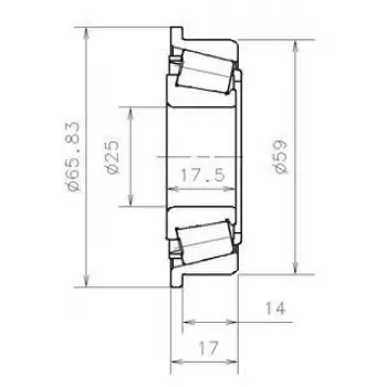 Подшипник КПП Renaulr Kangoo I,II/Megane II/Scenic II (24x59x17.5), перв./втор. вал, JA5, JC5, JC7 EC.40987.H206