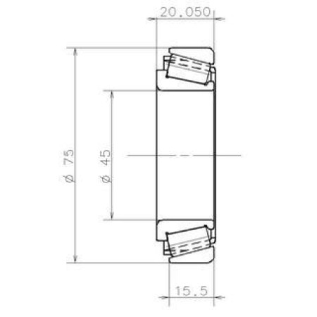 Подшипник КПП Renault Trafic/Opel Vivaro (45x75x20.6) EC.41053.H106