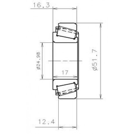 Подшипник КПП Renault Trafic (25x51.7x16.25) EC 41444 H206