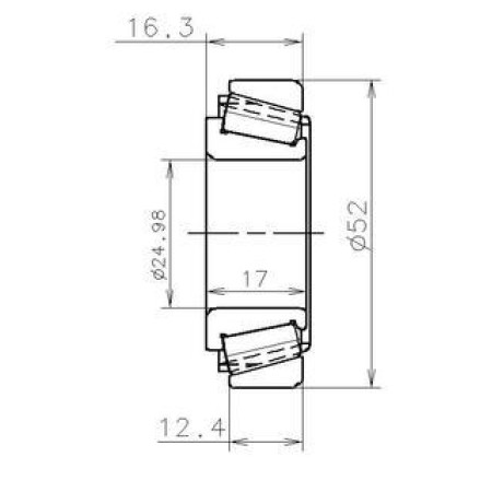 Подшипник КПП Renault Trafic/Opel Vivaro (25x52x16.3) EC 42224 S01 H206