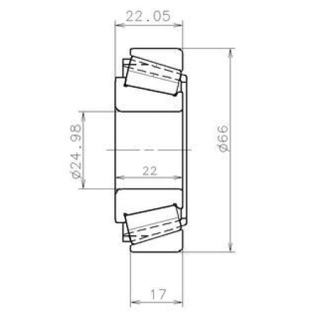 Подшипник КПП Renault Trafic (25x66x22) EC 42228 S01 H206