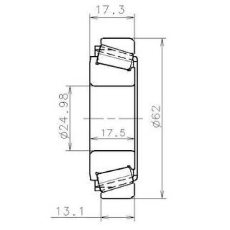 Подшипник КПП Renault Trafic/Opel Vivaro (25x62x17.5) EC 42229 S01 H206