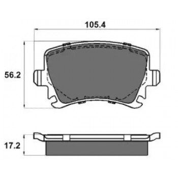 Гальмівні колодки задние Caddy III/Golf V/Audi A4 03- (NP2021)