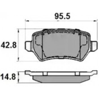 Гальмівні колодки зад. Combo 05-/Astra G/H (NP2007)