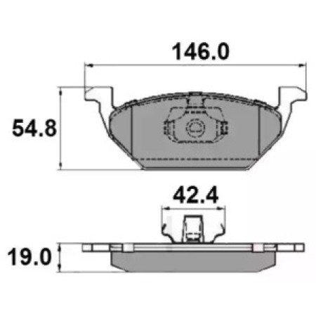 Гальмівні колодки перед. Caddy III/Golf V/Octavia/A3 03- (NP2039)