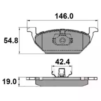 Гальмівні колодки перед. Caddy III/Golf V/Octavia/A3 96- (NP2130)