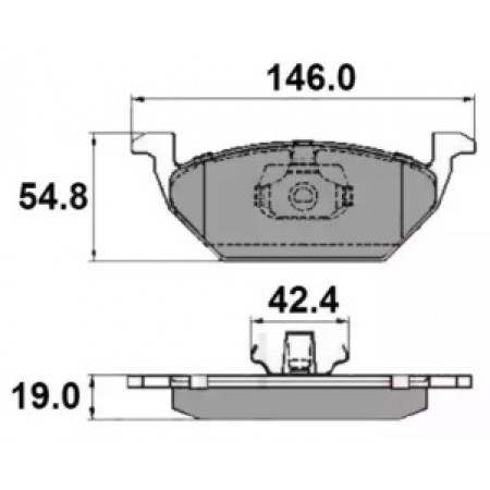 Гальмівні колодки перед. Caddy III/Golf V/Octavia/A3 96- (NP2130)