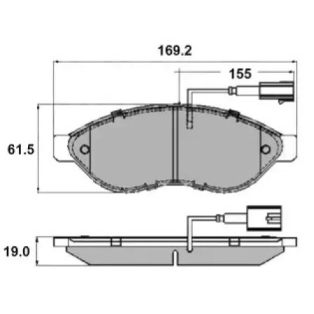 Тормозные колодки перед. Jumper/Ducato/Boxer 06- (1.1-1.5t) (NP2285)