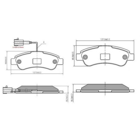 Гальмівні колодки зад. Jumper/Ducato/Boxer 06- (Bosch) (NP2804)