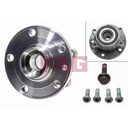 Подшипник ступицы (передней) VW Caddy III/Golf V 03- (4 болты) (713 6106 10)
