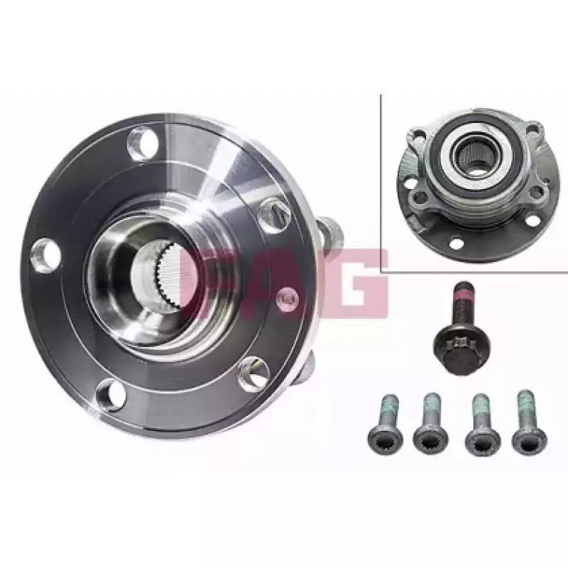 Подшипник ступицы (передней) VW Caddy III/Golf V 03- (4 болты) (713 6106 10)