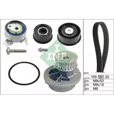 Комплект ГРМ + помпа Opel Astra F/Vectra B 1.4/1.6 16V 94-05 (530 0078 30)