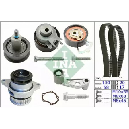 Комплект ГРМ + помпа VW Golf IV/Seat Leon 1.6 FSi 00- (530 0089 30)