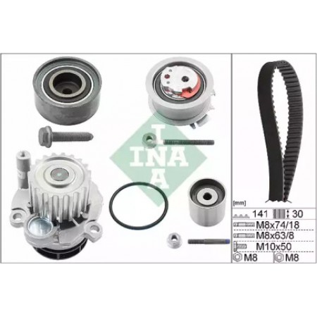 Комплект ГРМ + помпа VW Passat/Golf 2.0TDi 03- (141х30) (530 0405 30)