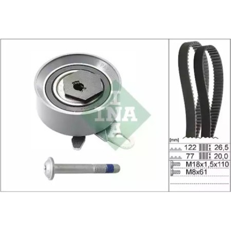 Комплект ГРМ VW T4 2.4D 90-03, 55/57kw, AAB,AJA (530 0406 10)