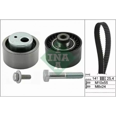 Комплект ГРМ Citroen Berlingo/Jumpy 2.0HDi, 99-11, 66/69/80kw (141x25.4) (530 0470 10)