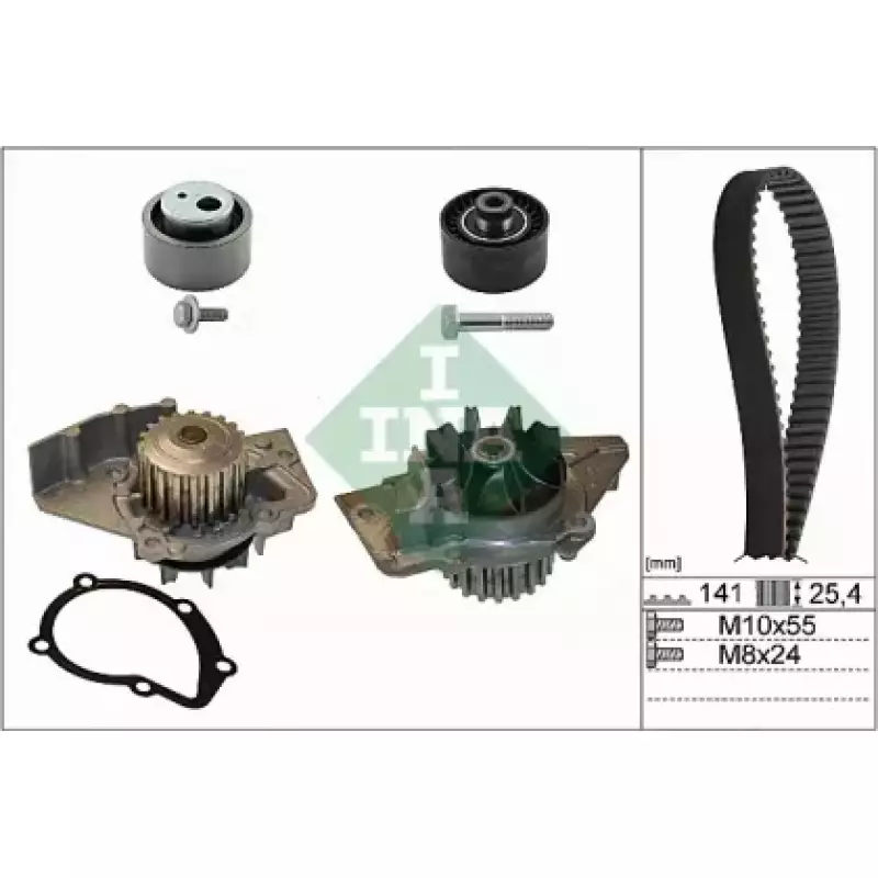 Комплект ГРМ + помпа Citroen Berlingo/Jumpy 2.0HDI, (141x25.4), DW10TD (530 0470 30)