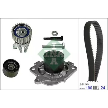 Комплект ГРМ + помпа Fiat Doblo 1.9D/JTD 01- (530 0622 30)