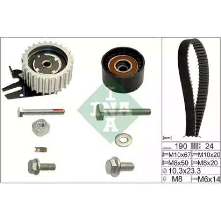 Комплект ГРМ Opel Astra/Fiat Grande Punto 1.9CDTI 04- (530 0624 10)